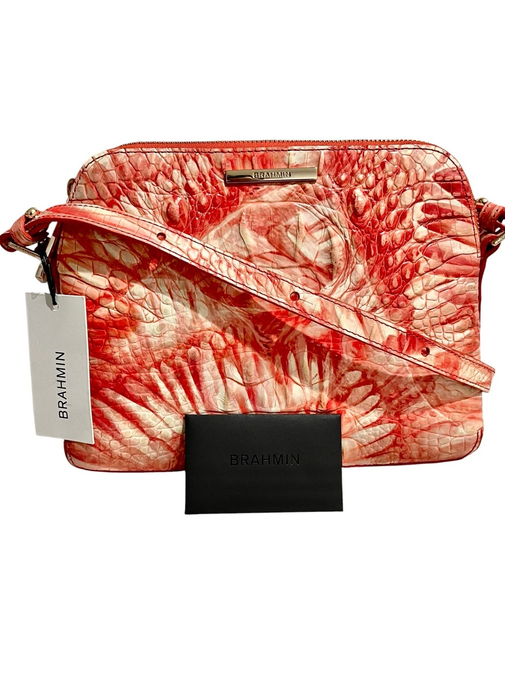 Brahmin Sydney Melbourne Pink Flamingo Color Way Crossbody Bag NWT